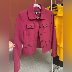 Karl Lagerfeld Cropped Burgundy Jacket